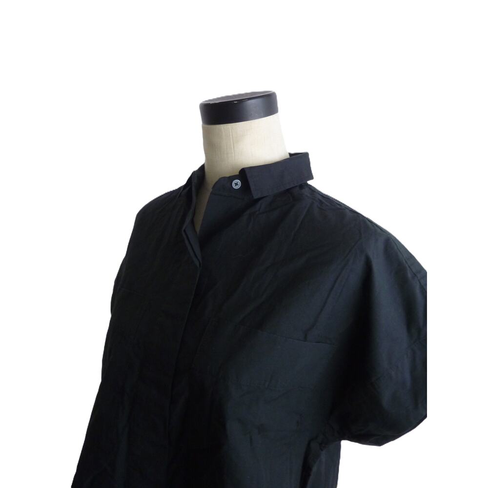 NWT Everlane Black Oversized Poplin Long Sleeve Button Down Shirt XS - Picture 4 of 6